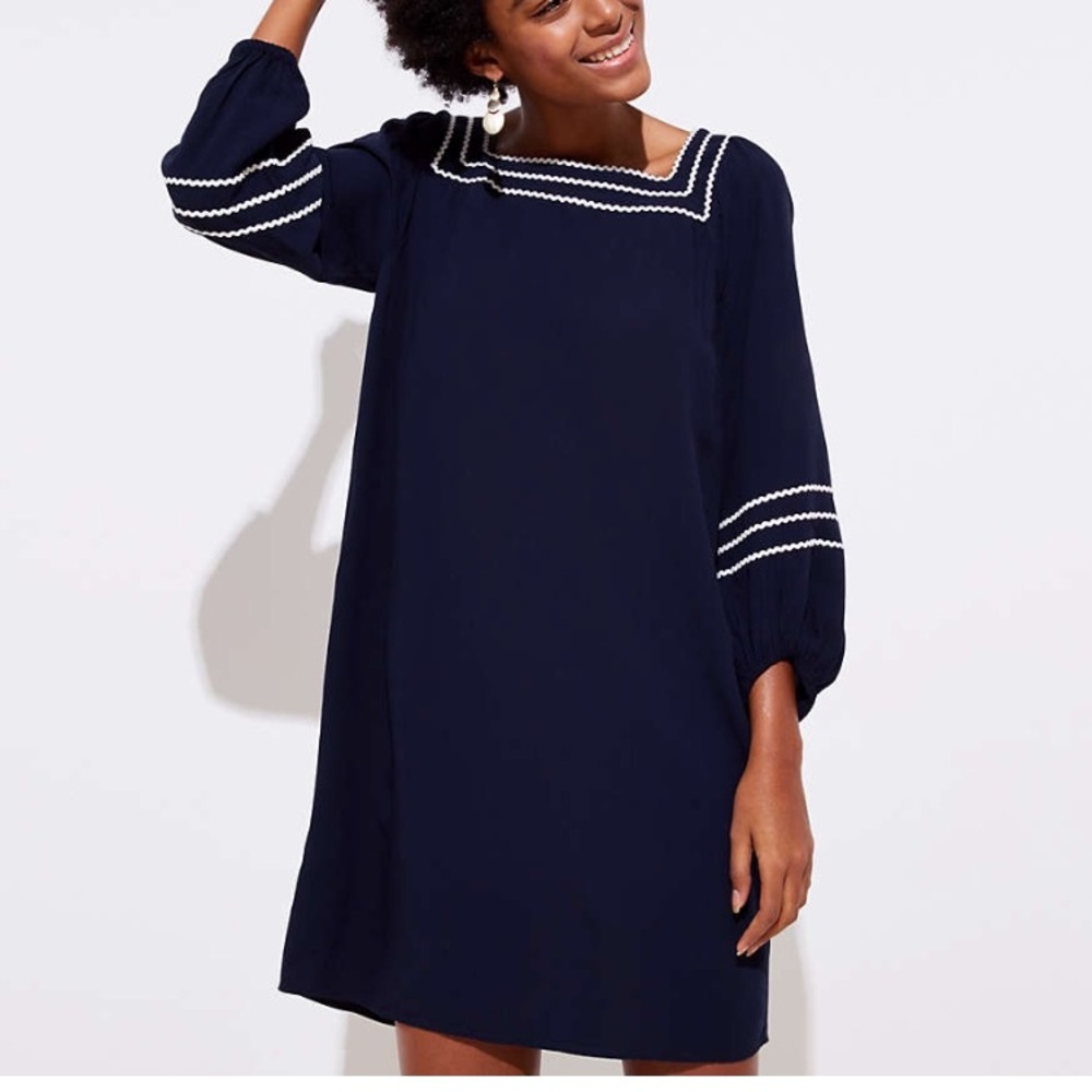 NWT Loft Zig Zag Swing Dress